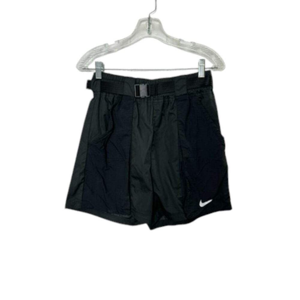 Nike Sportswear Black & White Swoosh Woven Shorts Women's Sz Small